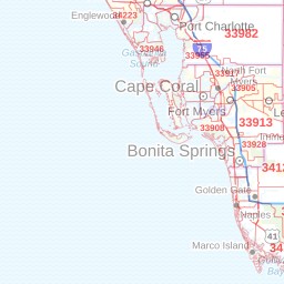 Collier County Florida Zip Code Map